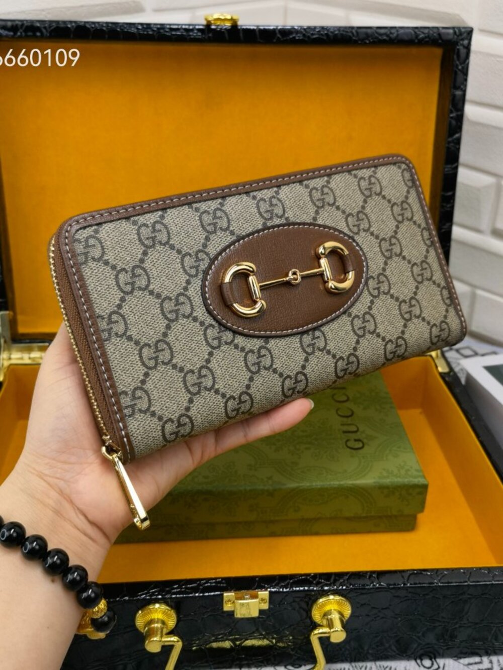 Gucci Horsebit 1955 Zip Around Wallet